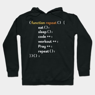 Funny Computer Science coding Eat Sleep Code / funny programming design / coding gift idea / increment and progress coding idea Hoodie